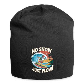 Weihnachtsmann Surfer Strand Weihnachten - Jersey-Beanie - Schwarz - Vorne