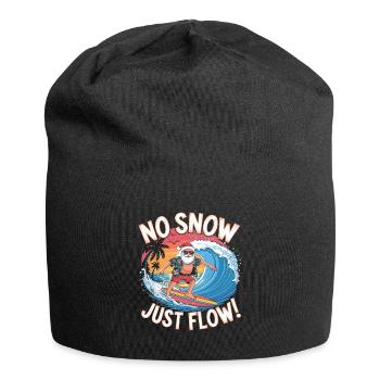 Weihnachtsmann Surfer Strand Weihnachten - Jersey-Beanie - Schwarz - Vorne