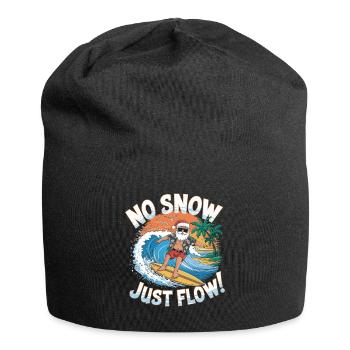 Weihnachtsmann Surfer Strand Weihnachten - Jersey-Beanie - Schwarz - Vorne