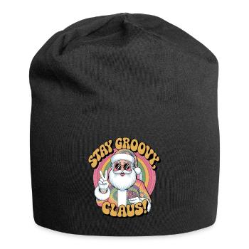 Weihnachtsmann Retro Santa Claus Disco - Jersey-Beanie - Schwarz - Vorne