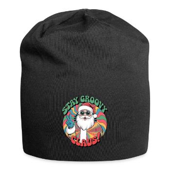 Weihnachtsmann Retro Santa Claus Disco - Jersey-Beanie - Schwarz - Vorne