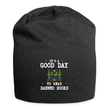 Book Books Library Reading Literature Read Books - Jersey Beanie - black - Front