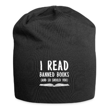 Buch Bücher Bibliothek Literatur Lesen Read Books - Jersey-Beanie - Schwarz - Vorne