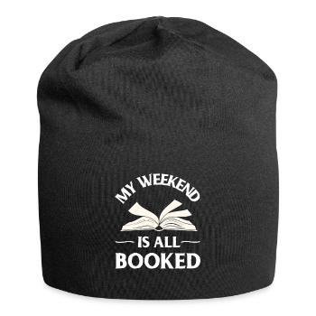 Livre Livres Bibliothèque Lecture Littérature Lire Livres - Bonnet en jersey - noir - Devant