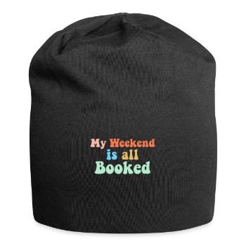 Book Books Library Reading Literature Read Books - Jersey Beanie - black - Front