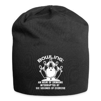 Bowling An Hour Of Drinking - Jersey Beanie - black - Front