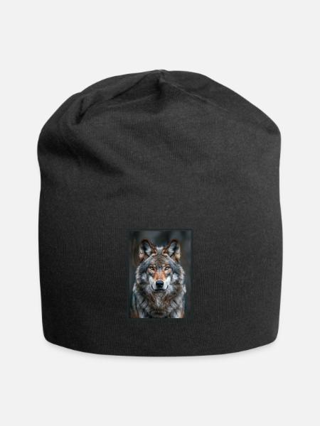 Wölfe Wolf - Jersey-Beanie - Schwarz