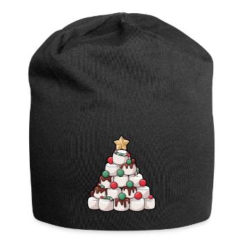 Weihnachten Weihnachtsbaum Marshmallow - Jersey-Beanie - Schwarz - Vorne