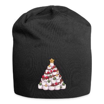 Weihnachten Weihnachtsbaum Marshmallow - Jersey-Beanie - Schwarz - Vorne