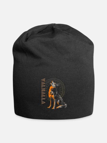Runen Vegvisir Wolf Nordische Mythologie Wikinger - Jersey-Beanie - Schwarz