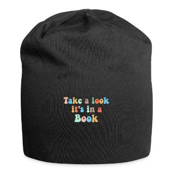 Book Books Library Reading Literature Read Books - Jersey Beanie - black - Front