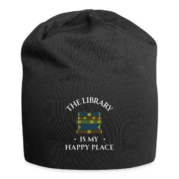 Book Books Library Reading Literature Read Books - Jersey Beanie - black - Front