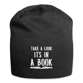Book Books Library Reading Literature Read Books - Jersey Beanie - black - Front
