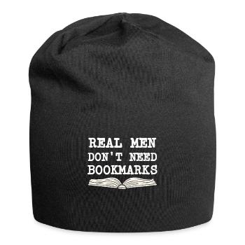 Book Books Library Reading Literature Read Books - Jersey Beanie - black - Front