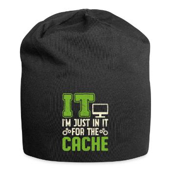 IT I'm Just In It For The Cache - Jersey Beanie - black - Front