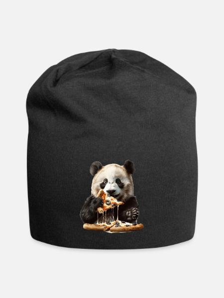 Panda - Jersey Beanie - black
