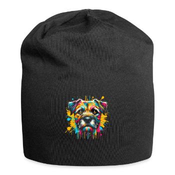 Splash Art Border Terrier Border Terriers - Jersey Beanie - black - Front