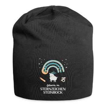 Steinbock Sternzeichen Geburtstag Tierkreiszeichen - Jersey-Beanie - Schwarz - Vorne