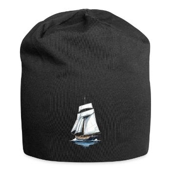 Segelschiff Abenteuer Auf Hoher See - Jersey-Beanie - Schwarz - Vorne