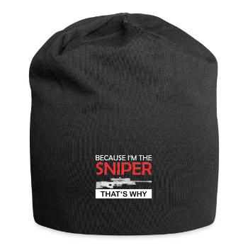 Because I'm the Sniper that's why Scharfschütze - Jersey Beanie - black - Front