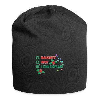 Christmas design naughty I can explain it - Jersey Beanie - black - Front