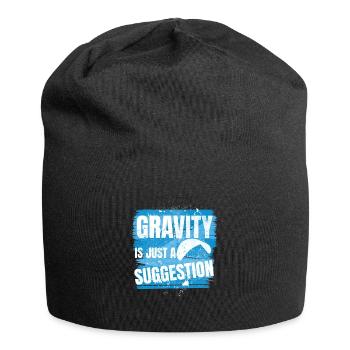 La gravité n’est qu’une suggestion – Parapente - Bonnet en jersey - noir - Devant