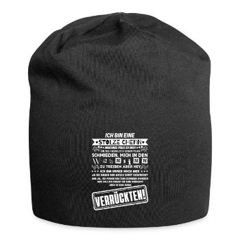 a proud of a troop of crazy - Jersey Beanie - black - Front