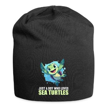 Sea Turtle Meeresschildkröten Meeresschildkröte - Jersey-Beanie - Schwarz - Vorne