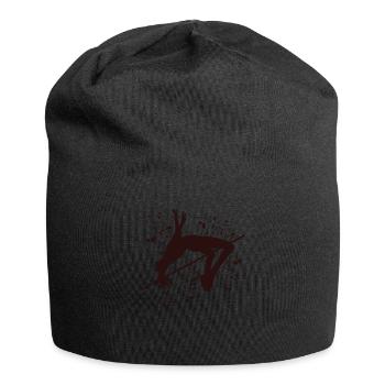 Hochspringer Wasserfarben Hochsprung - Jersey-Beanie - Schwarz - Vorne