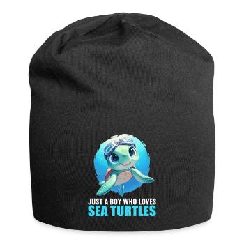 Sea Turtle Meeresschildkröten Meeresschildkröte - Jersey-Beanie - Schwarz - Vorne