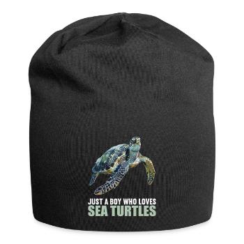 Sea Turtle Meeresschildkröten Meeresschildkröte - Jersey-Beanie - Schwarz - Vorne