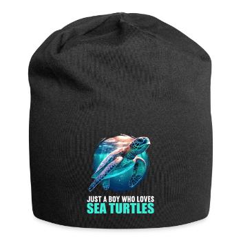 Sea Turtle Meeresschildkröten Meeresschildkröte - Jersey-Beanie - Schwarz - Vorne