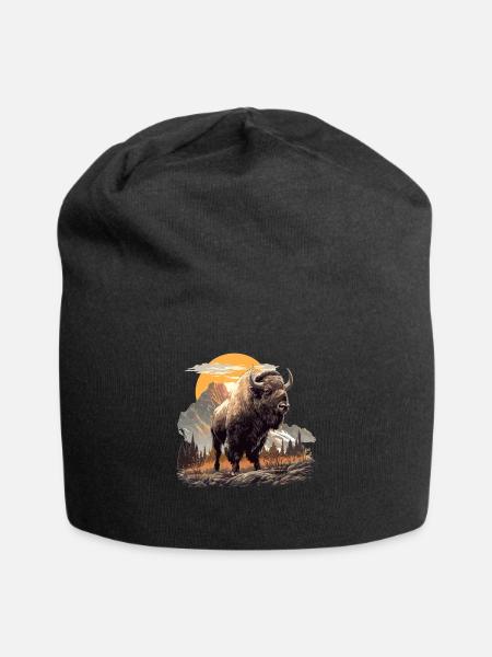 Bisons Bison - Bonnet en jersey - noir