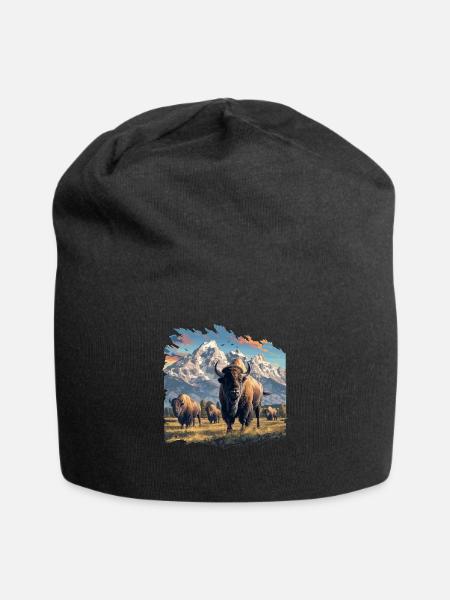 Bisons Bison - Bonnet en jersey - noir