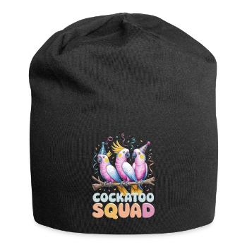 Cockatoo Squad Bunte Partypapageien Spaß - Jersey-Beanie - Schwarz - Vorne