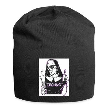 Rebellious Nun Techno Party Hardstyle - Bonnet en jersey - noir - Devant
