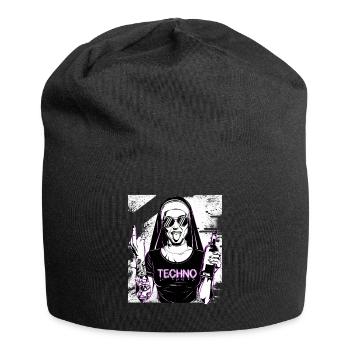 Rebellious Nun Techno Party Hardstyle - Bonnet en jersey - noir - Devant