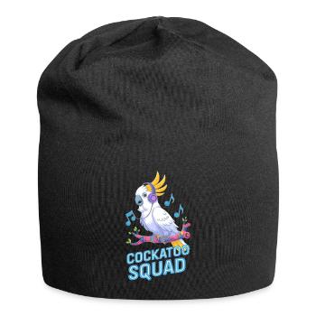 Cockatoo Squad Musik Papagei Kunst - Jersey-Beanie - Schwarz - Vorne