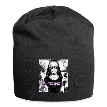 Rebellious Nun Techno Party Hardstyle - Jersey Beanie - black - Front