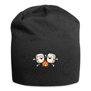 Freude am Lagerfeuer Marshmallow - Jersey-Beanie - Schwarz - Vorne
