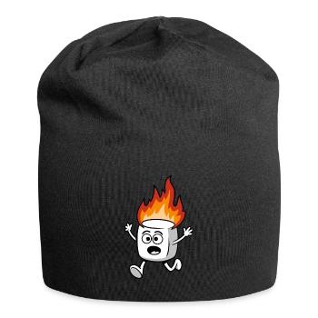 Marshmallow Burning - Jersey Beanie - black - Front