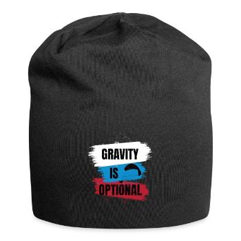 Gravity Is Optional – Paragliding Freedom - Jersey Beanie - black - Front