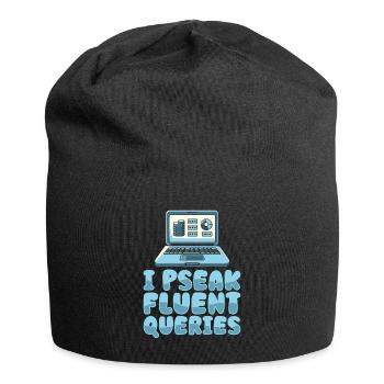 Datenbank Administrator - Jersey-Beanie - Schwarz - Vorne