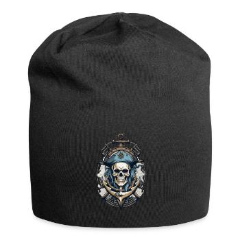 Piratenflaggen Skull Jolly Roger Pirat Kostüm - Jersey-Beanie - Schwarz - Vorne