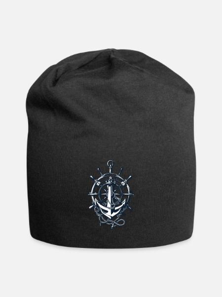 Kapitän Steuerrad Anker Abenteuer Segen - Jersey-Beanie - Schwarz