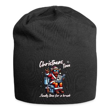 Santa Claus Christmas Men & Women - Jersey Beanie - black - Front