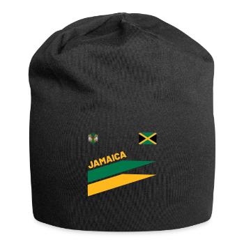 Jamaïque Jamaïque Rasta Raggea Drapeau Rastafari - Bonnet en jersey - noir - Devant