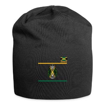 Jamaïque Jamaïque Rasta Raggea Drapeau Rastafari - Bonnet en jersey - noir - Devant