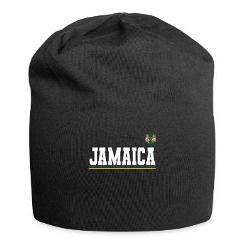 Jamaïque Jamaïque Rasta Raggea Drapeau Rastafari - Bonnet en jersey - noir - Devant