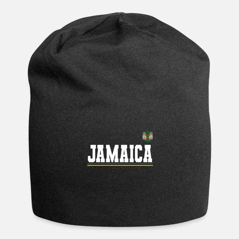 Jamaïque Jamaïque Rasta Raggea Drapeau Rastafari - Bonnet en jersey - noir